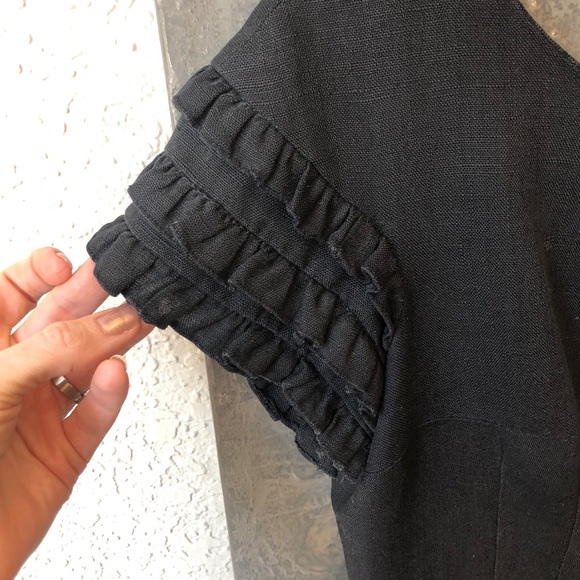 Gorgeous Anne Fogerty vintage linen dress sz 10 - Picture 3 of 11